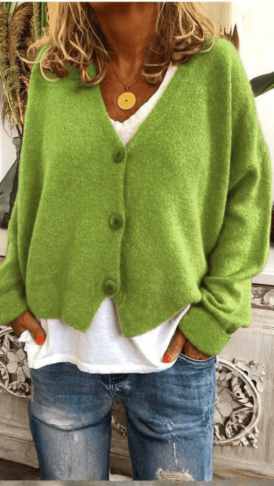 VARENA - Soft Knit Button Cardigan