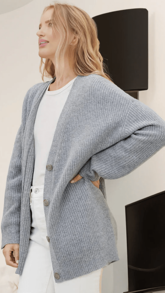 SERAVÉL - Oversized Ribbed Cardigan