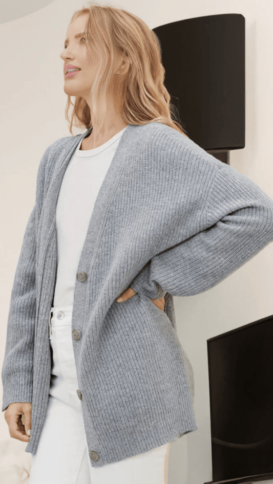 SERAVÉL - Oversized Ribbed Cardigan