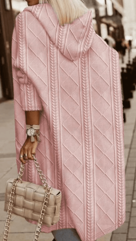 MAELYN - Long Hooded Knit Cardigan
