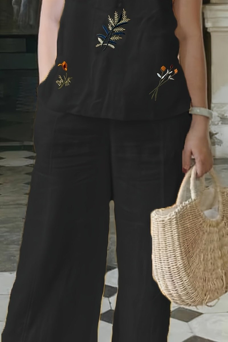 DALARY – Embroidered Linen Spring Co-Ord