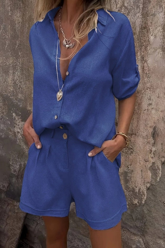 LUMIERE – Airy Linen Co-Ord with Wide Shirt