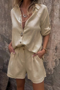 LUMIERE – Airy Linen Co-Ord with Wide Shirt