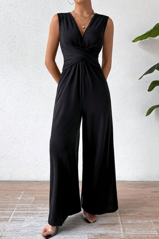 Kalia – Essential Sleeveless Waist-Cinching Commuter Jumpsuit