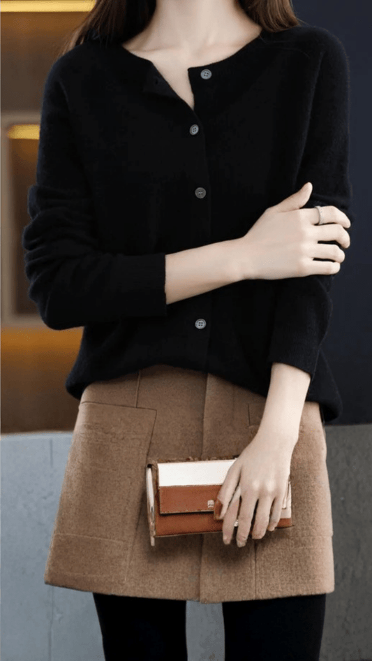 ÉLISARA - Soft Button Knit Cardigan