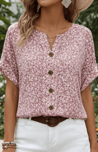 BLOSSÉRA – Women’s Floral Summer Blouse with Soft Lightweight Drape
