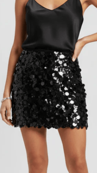 SERAPHINA - Sequin Mini Skirt with Fitted Silhouette