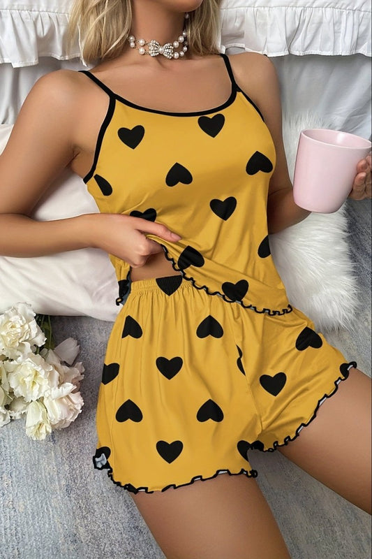 Teagan – Sweet Heart Suspender Sleepwear Set