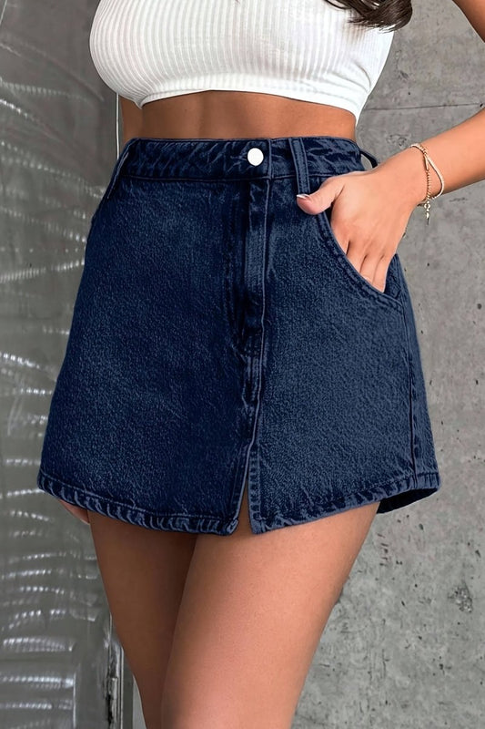 KAZLYNNA – Limited Edition Washed Denim Skort