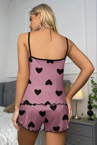 Teagan – Sweet Heart Suspender Sleepwear Set