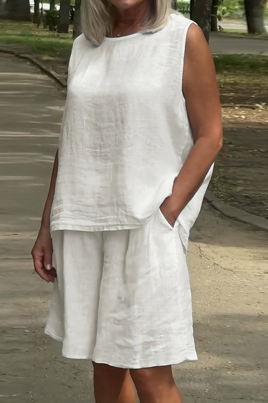 GIADA – Women’s Modern Linen Summer Outfit Set