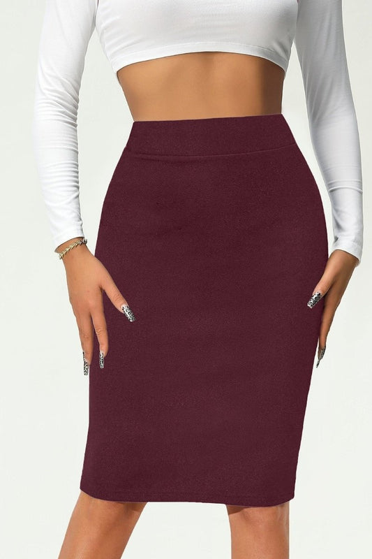 Veda – Sharp Regular Fit Pencil Skirt with Reinforced Seams