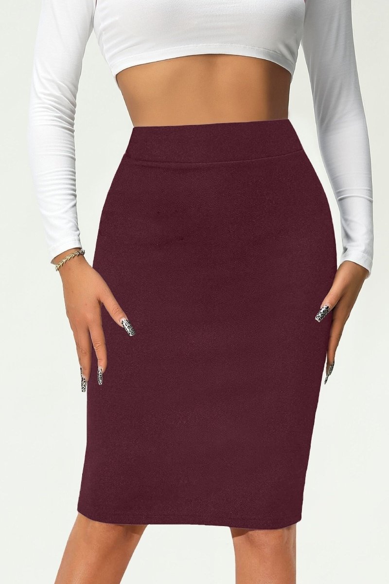 Vivia – Sharp Regular Fit Pencil Skirt with Reinforced Seams
