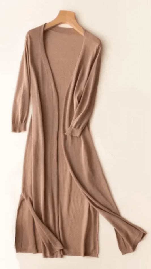 CALYSSA - Longline Open Knit Cardigan