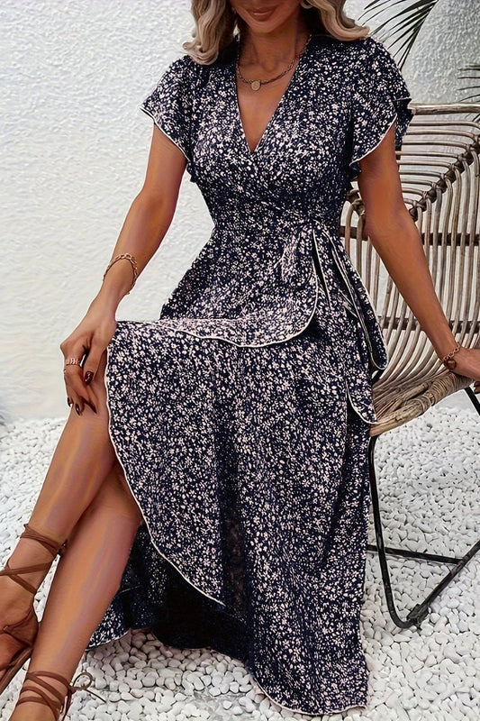 Willow & Grace - Floral Wrap Midi Dress