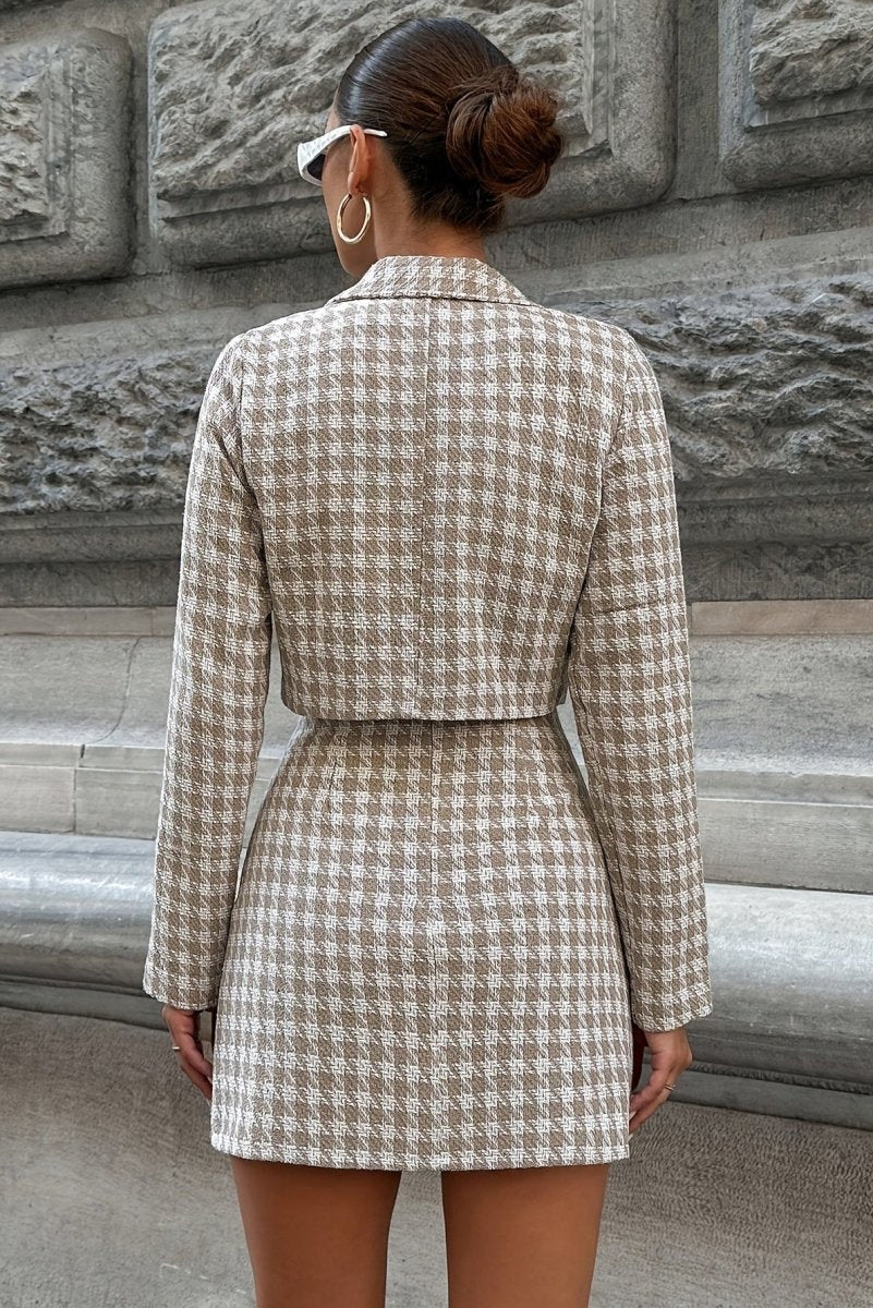Katherine – Structured Houndstooth Mini Set