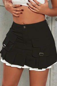 Oria – Sleek Solid Cargo Skirt with Minimalist Profile