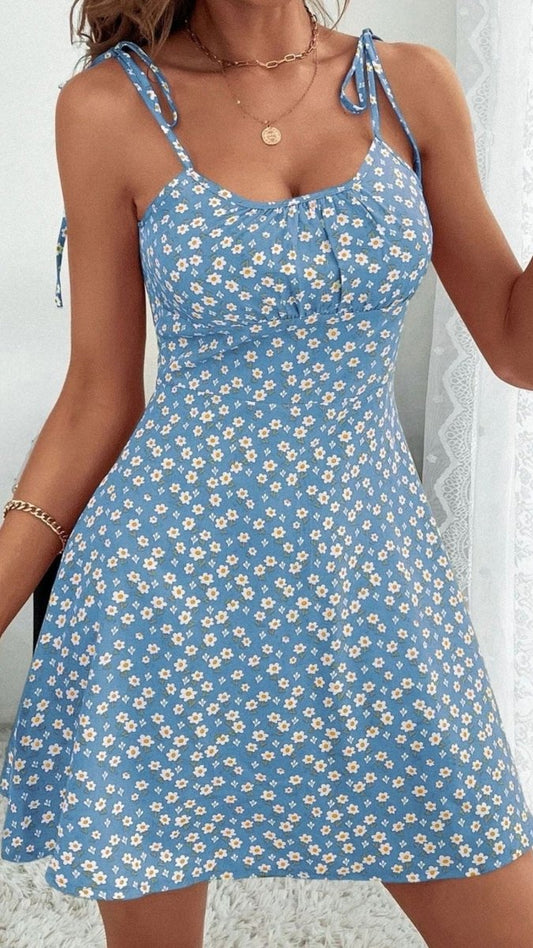 ROSÉLIA - Women’s Ditsy Floral Ruched Cami Mini Dress