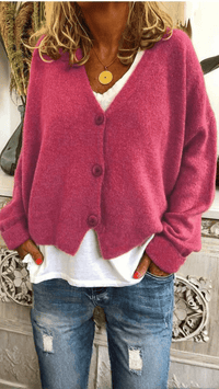 VARENA - Soft Knit Button Cardigan