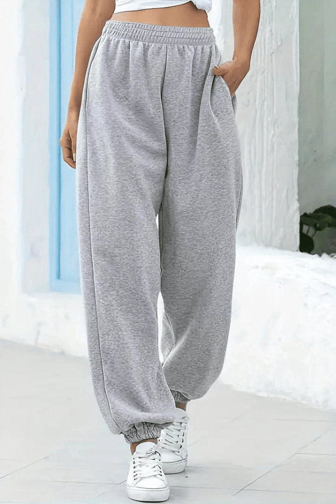 ActiveWear - High-Rise Joggers with Flexible Waistband and Pockets 0