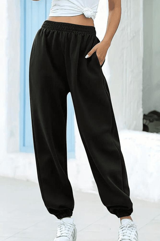 ActiveWear - High-Rise Joggers with Flexible Waistband and Pockets 4