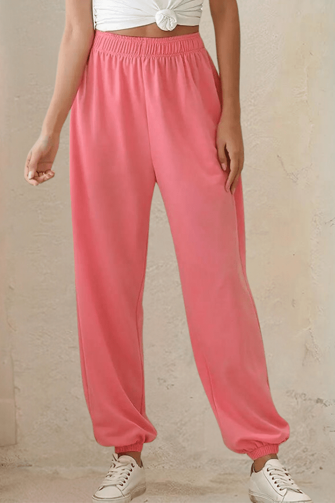 ActiveWear - High-Rise Joggers with Flexible Waistband and Pockets 7