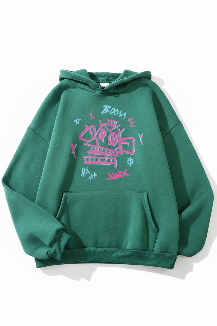 CHAOSRIFT – Jinx & Ekko Graphic Hoodie for Bold Trendy Comfort
