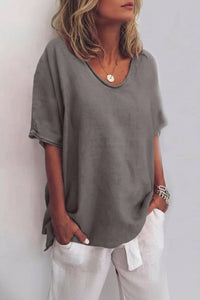 Beatrice - Women's Relaxed V-Neck Blouse in Lightweight Fabric for Summer Comfort 0