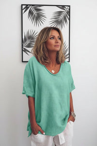 Beatrice - Women's Relaxed V-Neck Blouse in Lightweight Fabric for Summer Comfort 5