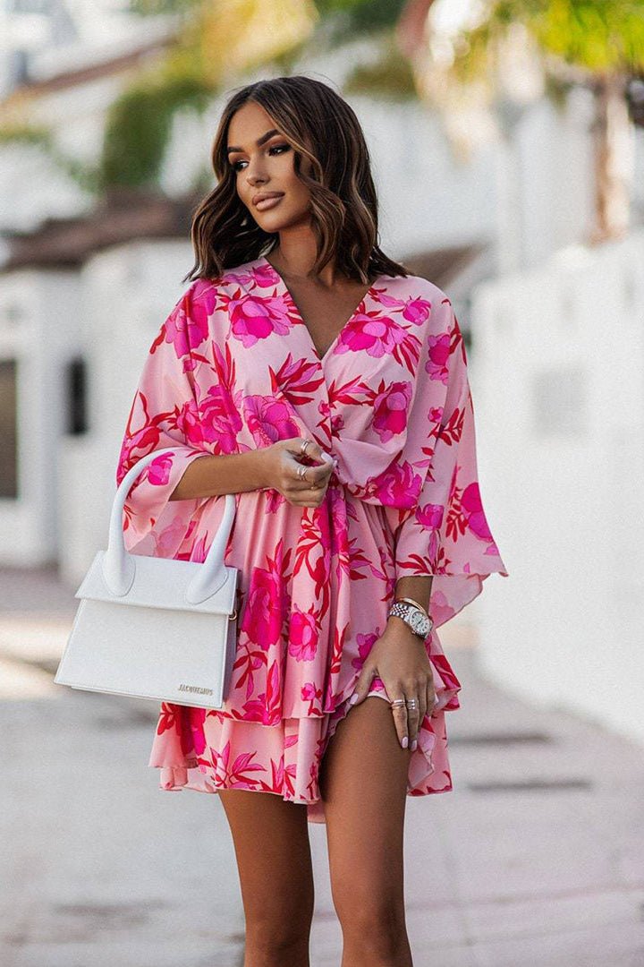 WILDORA – Unique Bohemian Mini Dress with Playful Patterns for Summer Wear
