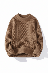 Carmen Women's Textured Knit Sweater - Classic Crewneck for Spring Style 2