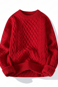 Carmen Women's Textured Knit Sweater - Classic Crewneck for Spring Style 4