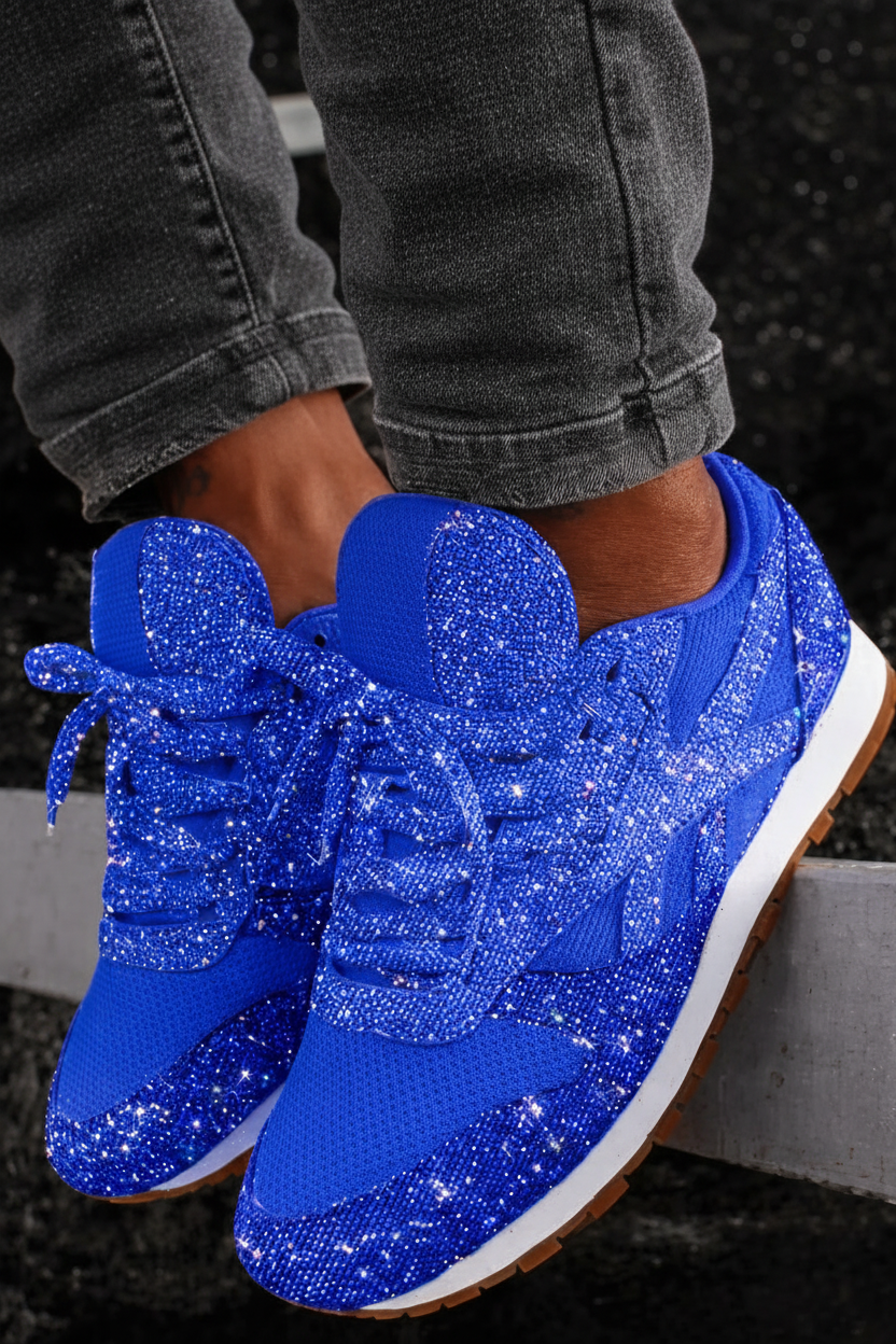 GLITZFLOW – Trendy Glitter Sneakers with Soft Cushioned Comfort