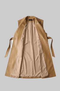 Chelsea - Women's Genuine Sheepskin Leather Trench Coat with Soft Lining 2