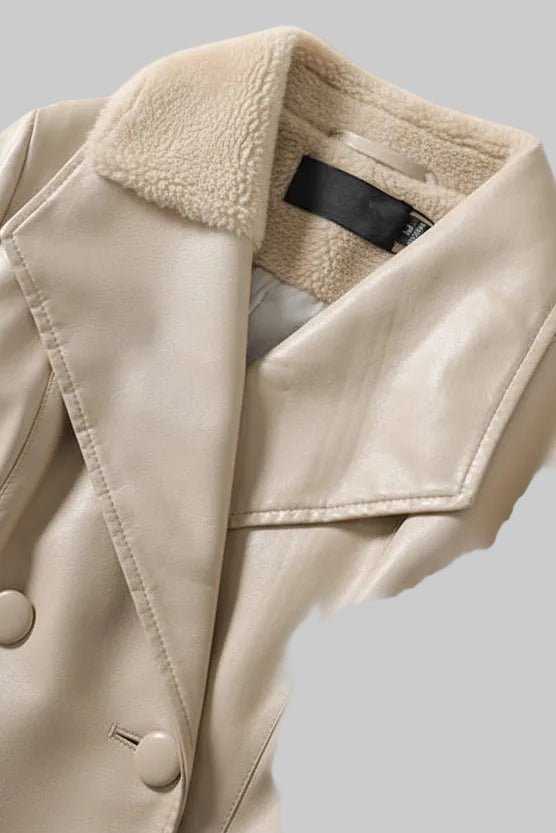 Chelsea - Women's Genuine Sheepskin Leather Trench Coat with Soft Lining 7