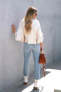 Chic Bohemian Women's Jacket - Soft Fabric, Relaxed Fit, Hip-Length Design 5