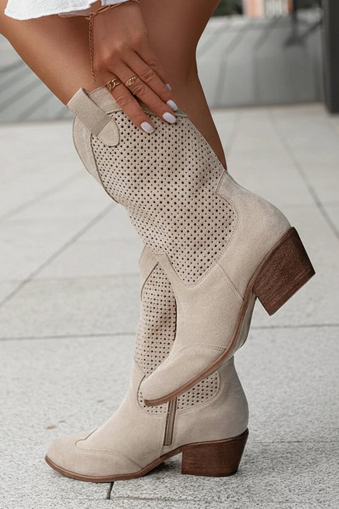 WESTELLA – Chic Breathable Cowboy Boots for Women with Side Zipper