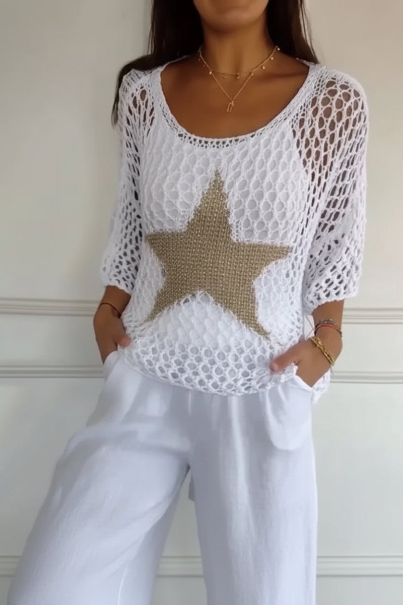 Chic Crochet Crop Top for Women - Stylish Summer Going Out Top in Relaxed Fit 0