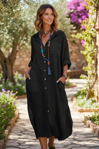 NATURÉA – Chic Linen Oversized Summer Dress for Women