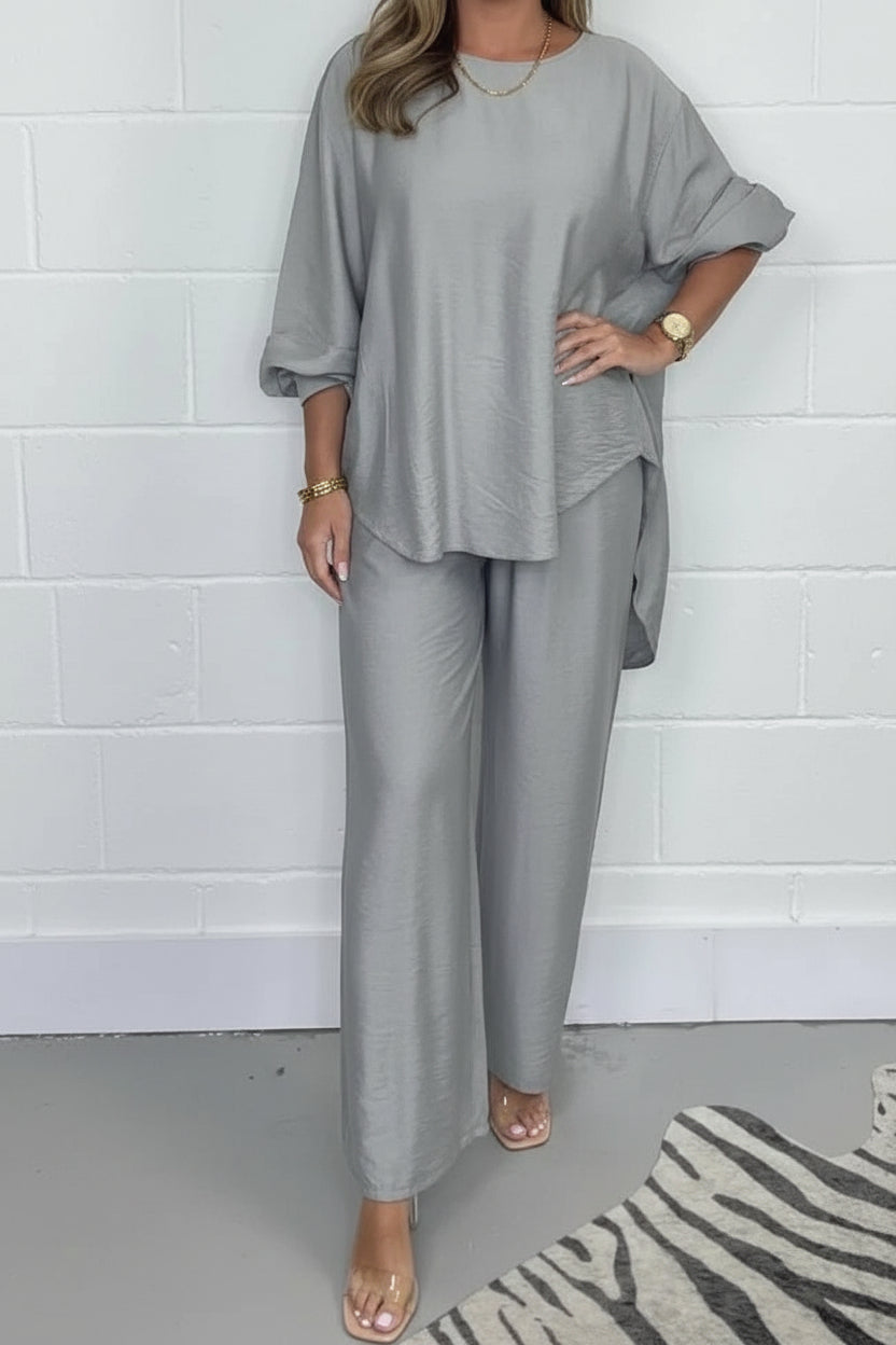 Chic Loose Sweatshirt Set for Women - Comfortable Fit & Elegant Design 0
