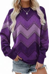 Chic Print Pullover Sweatshirt - Cozy Warmth for Stylish Fall & Winter Outfits 2
