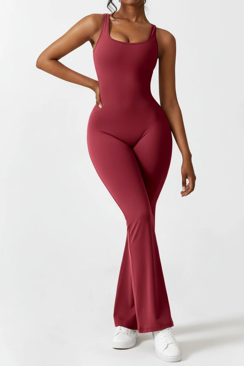 Chic Sleeveless Jumpsuit with Cut-Out Back & Flared Legs for Effortless Style 6