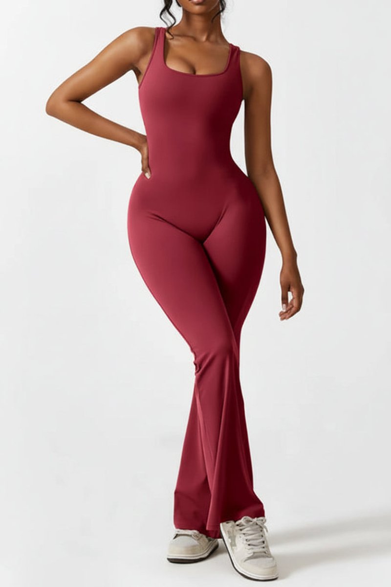 Chic Sleeveless Jumpsuit with Cut-Out Back & Flared Legs for Effortless Style 7