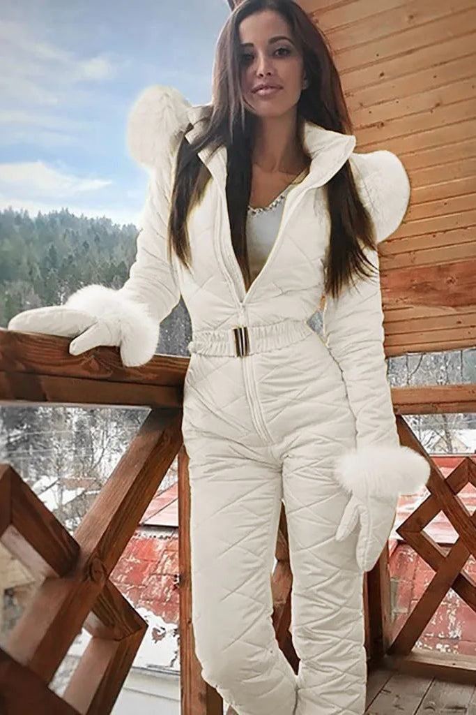 Chic Winter Overalls for Women - Elegant Insulated Design for Cold Days 3