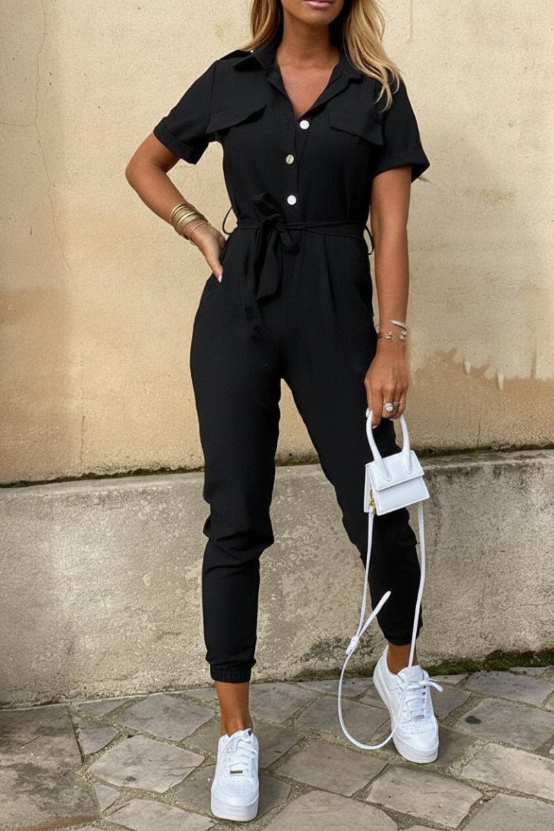 Chic Women's Jumpsuit - Elegant Full-Length Design with Comfortable Fit 0