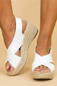 ComfortStep - Women's Orthopedic Wedge Sandals with Adjustable Cross Straps 1