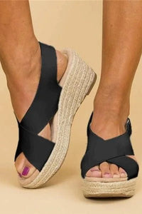 ComfortStep - Women's Orthopedic Wedge Sandals with Adjustable Cross Straps 4