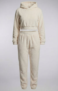 Cozy Fleece Lounge Set for Women - Stylish Hoodie and Comfortable Trousers 1