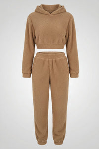 Cozy Fleece Lounge Set for Women - Stylish Hoodie and Comfortable Trousers 4