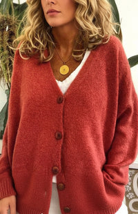 Cozy V-Neck Knit Cardigan for Women - Stylish Layering Essential in Soft Fabric 6